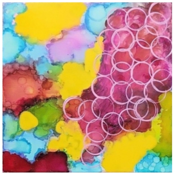 Hand Crafted Other - Hand Crafted Abstract Design 12x12 Inches Canvas Picture